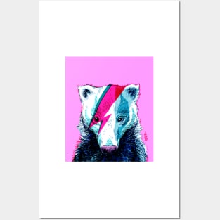 Pop Art Bowie Badger 3 Posters and Art